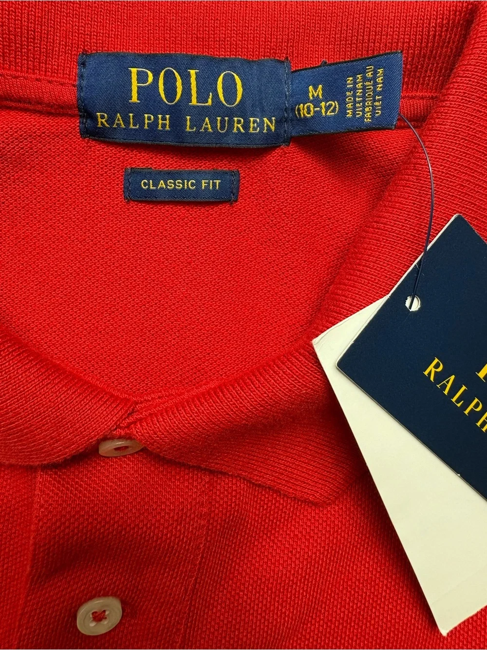 NWT Polo Ralph Lauren Boys M 10-12 Classic Fit Polo Shirt Red